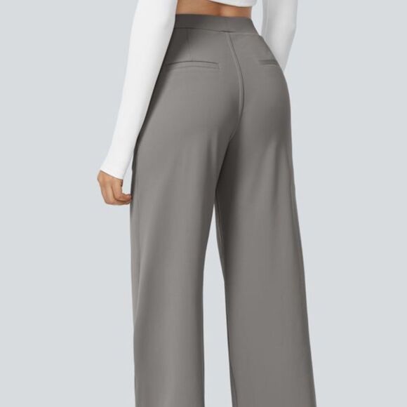 HALARA Size Medium Gray Regular Fit Pants - Picture 2 of 8